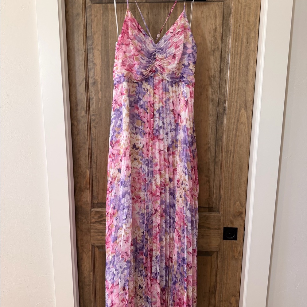 Express Floral Maxi Dress in Pink and Purple